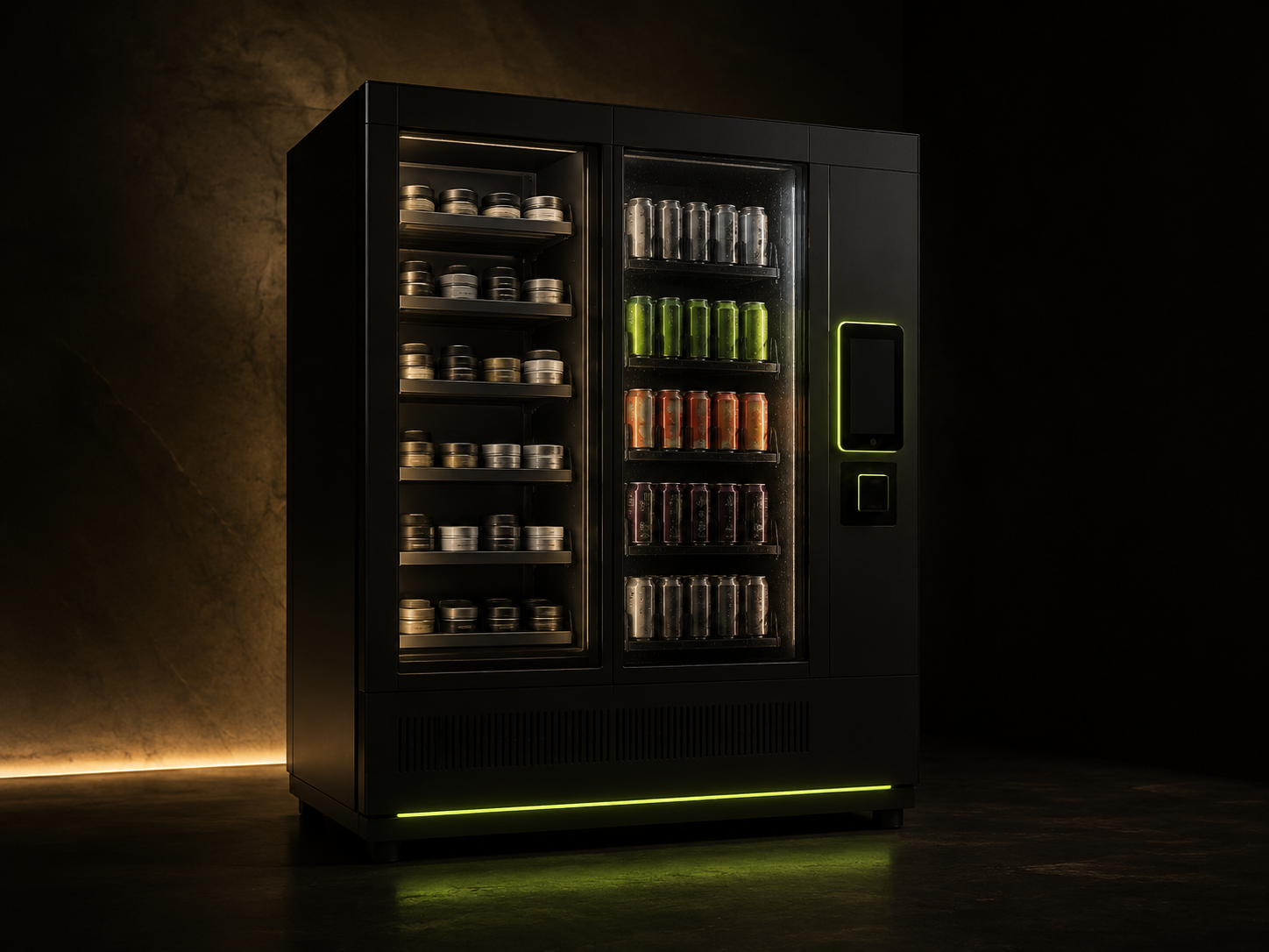 Kombi-automat med snus och dryck